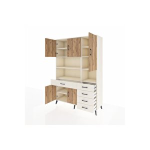 Hyperion Dolap 9 Raflı 5 Çekmeceli 5 Kapaklı 132x44x195 Aytaşı-çam/aytaşı
