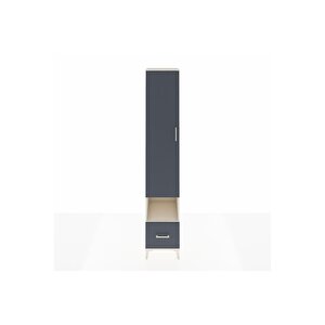 Hyperion Dolap 4 Raflı Tek Çekmeceli Tek Askılı 44x44x243 Aytaşı-antrasit