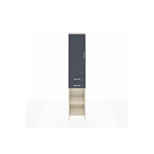 Arges Dolap 4 Raflı 2 Çekmeceli Tek Kapaklı 44x30x221 Aytaşı-antrasit