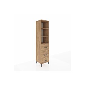 Hyperion Dolap 3 Raflı 3 Çekmeceli 44x44x195 Çam-çam