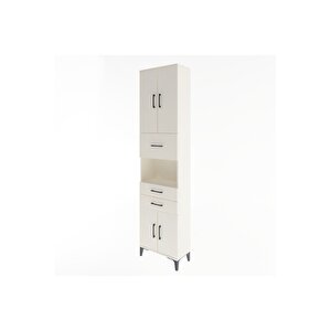 Arges Dolap 3 Raflı 3 Çekmeceli 4 Kapaklı 60x30x243 Aytaşı-aytaşı