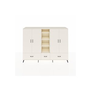 Hyperion Dolap 12 Raflı 3 Çekmeceli 4 Kapaklı 220x44x163 Aytaşı-aytaşı