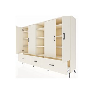 Hyperion Dolap 12 Raflı 3 Çekmeceli 4 Kapaklı 220x44x163 Aytaşı-aytaşı
