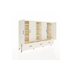 Hyperion Dolap 12 Raflı 3 Çekmeceli 4 Kapaklı 220x44x163 Aytaşı-aytaşı