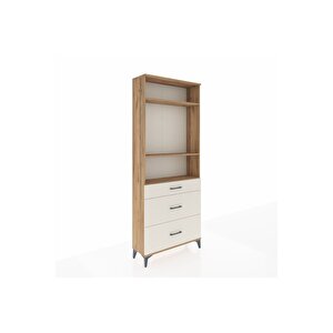 Arges Dolap 3 Raflı 3 Çekmeceli 88x30x221 Çam-aytaşı