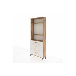 Arges Dolap 3 Raflı 3 Çekmeceli 88x30x221 Çam-aytaşı