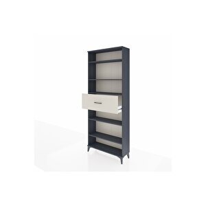 Arges Dolap 5 Raflı Tek Çekmeceli 88x30x221 Antrasit-aytaşı