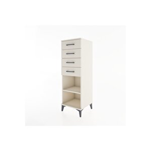 Hyperion Dolap Tek Raflı 4 Çekmeceli 44x44x134 Aytaşı-aytaşı
