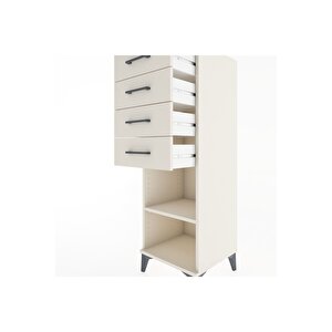 Hyperion Dolap Tek Raflı 4 Çekmeceli 44x44x134 Aytaşı-aytaşı
