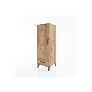 Hyperion Dolap Tek Raflı Tek Çekmeceli Tek Askılı 44x44x134 Çam-çam