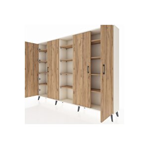 Arges Dolap 12 Raflı 4 Kapaklı 220x30x163 Aytaşı-çam