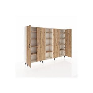 Arges Dolap 12 Raflı 4 Kapaklı 220x30x163 Aytaşı-çam