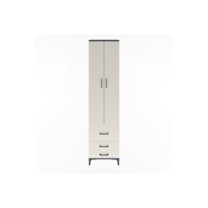 Arges Dolap 4 Raflı 3 Çekmeceli 2 Kapaklı 60x30x243 Antrasit-aytaşı