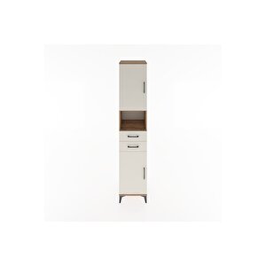 Hyperion Dolap 4 Raflı 2 Çekmeceli 2 Kapaklı 44x44x221 Çam-aytaşı