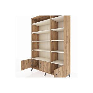 Hyperion Dolap 10 Raflı 3 Kapaklı 132x44x195 Çam-çam/aytaşı