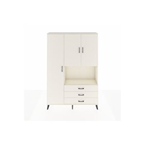 Arges Gardrop 6 Raflı 3 Çekmeceli 3 Kapaklı 132x30x195 Aytaşı-aytaşı