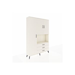 Arges Gardrop 6 Raflı 3 Çekmeceli 3 Kapaklı 132x30x195 Aytaşı-aytaşı