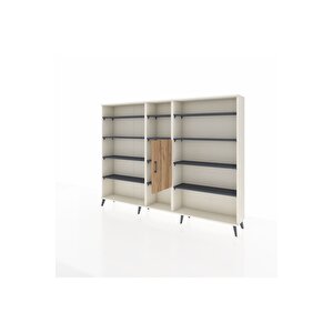 Arges Dolap 12 Raflı Tek Kapaklı  220x30x163 Aytaşı-çam/antrasit