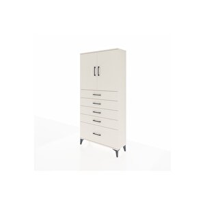 Arges Dolap 2 Raflı 5 Çekmeceli 2 Kapaklı 88x30x182 Aytaşı-aytaşı