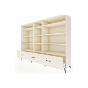 Hyperion Dolap 12 Raflı 3 Çekmeceli  220x44x163 Aytaşı-aytaşı