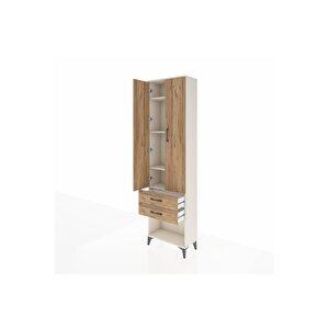 Arges Dolap 4 Raflı 2 Çekmeceli 2 Kapaklı 60x30x221 Aytaşı-çam
