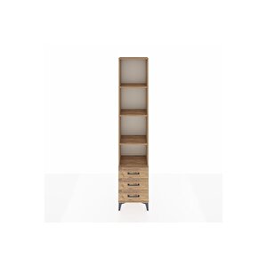 Arges Dolap 4 Raflı 3 Çekmeceli 44x30x221 Çam-çam