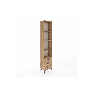 Arges Dolap 4 Raflı 3 Çekmeceli 44x30x221 Çam-çam