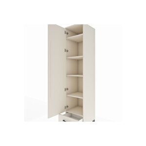 Hyperion Dolap 5 Raflı Tek Çekmeceli Tek Kapaklı 44x44x195 Aytaşı-aytaşı