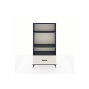 Arges Dolap 3 Raflı Tek Çekmeceli 88x30x163 Antrasit-aytaşı