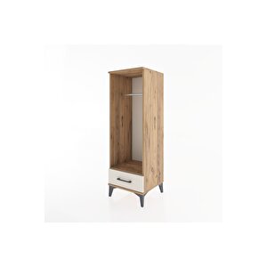 Hyperion Dolap Tek Raflı Tek Çekmeceli Tek Askılı 44x44x134 Çam-aytaşı