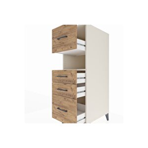 Kronos Dolap Tek Raflı 4 Çekmeceli 44x59x134 Aytaşı-çam