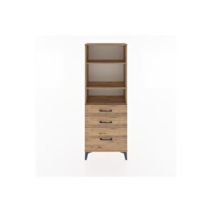 Arges Dolap 3 Raflı 3 Çekmeceli 60x30x163 Çam-çam