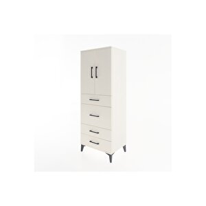 Hyperion Dolap 3 Raflı 4 Çekmeceli 2 Kapaklı 60x44x163 Aytaşı-aytaşı