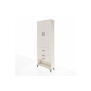 Arges Dolap 4 Raflı 3 Çekmeceli 2 Kapaklı 88x30x243 Aytaşı-aytaşı