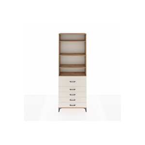 Arges Dolap 4 Raflı 5 Çekmeceli 88x30x243 Çam-aytaşı