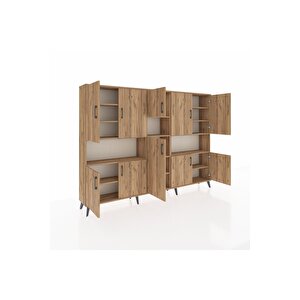 Arges Dolap 14 Raflı 10 Kapaklı 220x30x163 Çam-çam