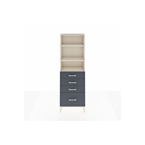 Arges Dolap 3 Raflı 4 Çekmeceli 60x30x182 Aytaşı-antrasit