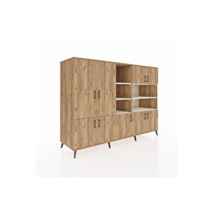 Kronos Dolap 14 Raflı 9 Kapaklı 220x59x163 Çam-çam/aytaşı