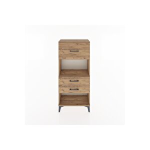 Hyperion Dolap Tek Raflı 3 Çekmeceli 60x44x134 Çam-çam