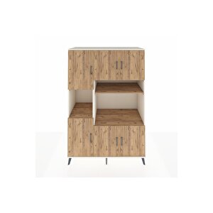 Kronos Dolap 9 Raflı 6 Kapaklı 132x59x195 Aytaşı-çam/çam