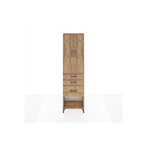 Arges Dolap 3 Raflı 3 Çekmeceli 2 Kapaklı 60x30x221 Çam-çam