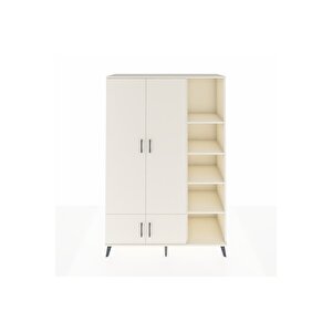 Hyperion Gardrop 6 Raflı 4 Kapaklı Tek Askılı 132x44x195 Aytaşı-aytaşı