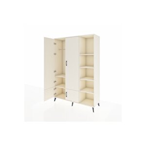 Hyperion Gardrop 6 Raflı 4 Kapaklı Tek Askılı 132x44x195 Aytaşı-aytaşı