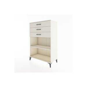Hyperion Dolap Tek Raflı 3 Çekmeceli 88x44x134 Aytaşı-aytaşı