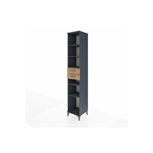 Hyperion Dolap 5 Raflı 2 Çekmeceli 44x44x243 Antrasit-çam