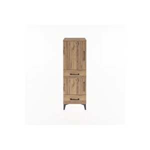 Arges Dolap 3 Raflı 2 Çekmeceli 2 Kapaklı 44x30x134 Çam-çam