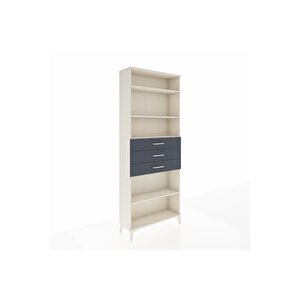 Arges Dolap 4 Raflı 3 Çekmeceli 88x30x221 Aytaşı-antrasit