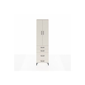 Arges Dolap 2 Raflı 4 Çekmeceli Tek Askılı 60x30x221 Aytaşı-aytaşı