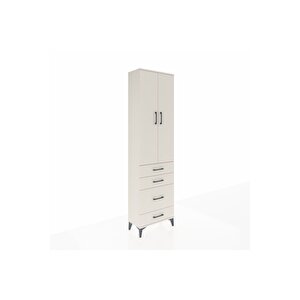 Arges Dolap 2 Raflı 4 Çekmeceli Tek Askılı 60x30x221 Aytaşı-aytaşı