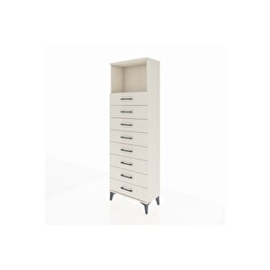 Arges Dolap Tek Raflı 8 Çekmeceli 60x30x182 Aytaşı-aytaşı